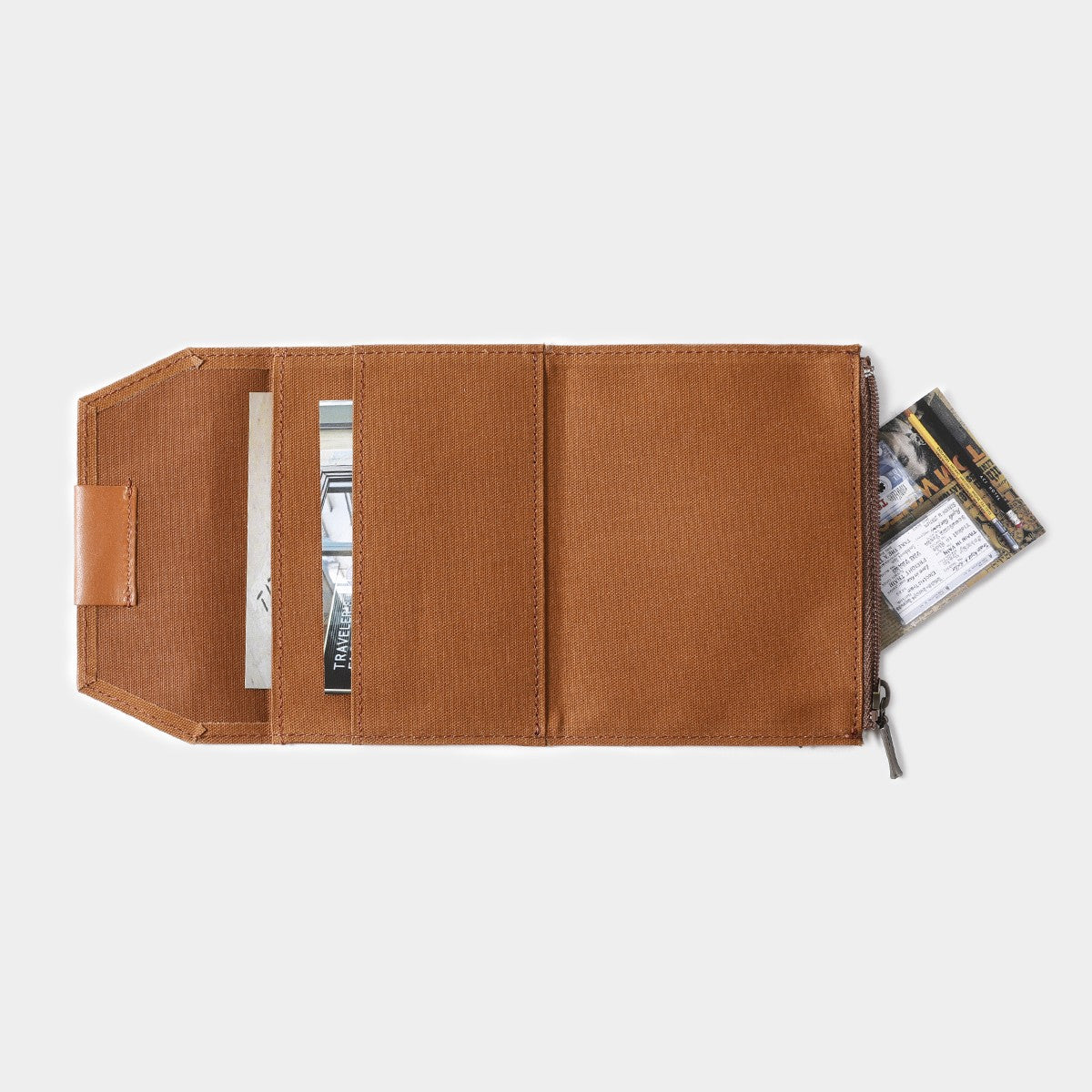 Traveler's Notebook Zipper Pocket Insert (PS)| Brown