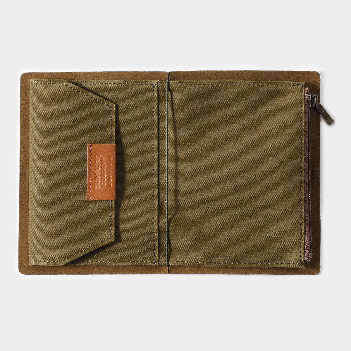 Traveler's Notebook Zipper Pocket Insert (PS)| Olive