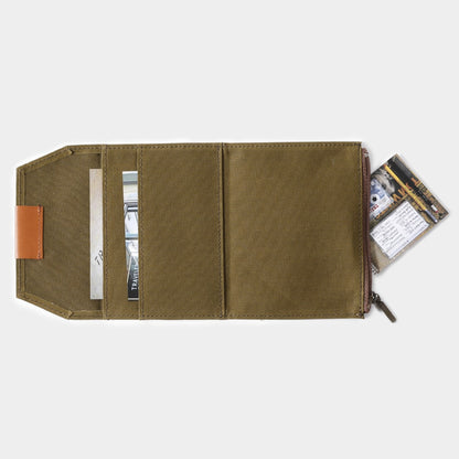 Traveler's Notebook Zipper Pocket Insert (PS)| Olive