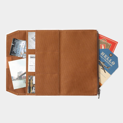 Traveler's Notebook Zipper Pocket Insert | Brown
