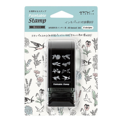 Midori Rotating Stamp Dial | Flowers and Birds