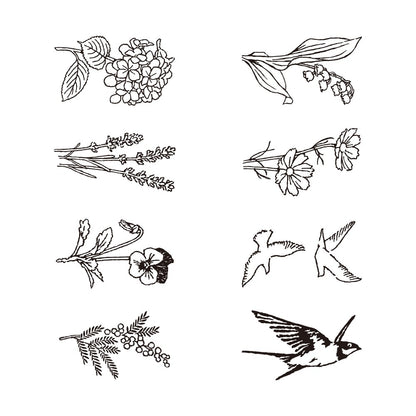 Midori Rotating Stamp Dial | Flowers and Birds