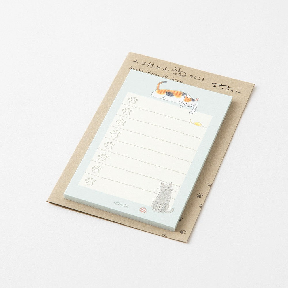 Midori Sticky Notes To Do | Green with Cat
