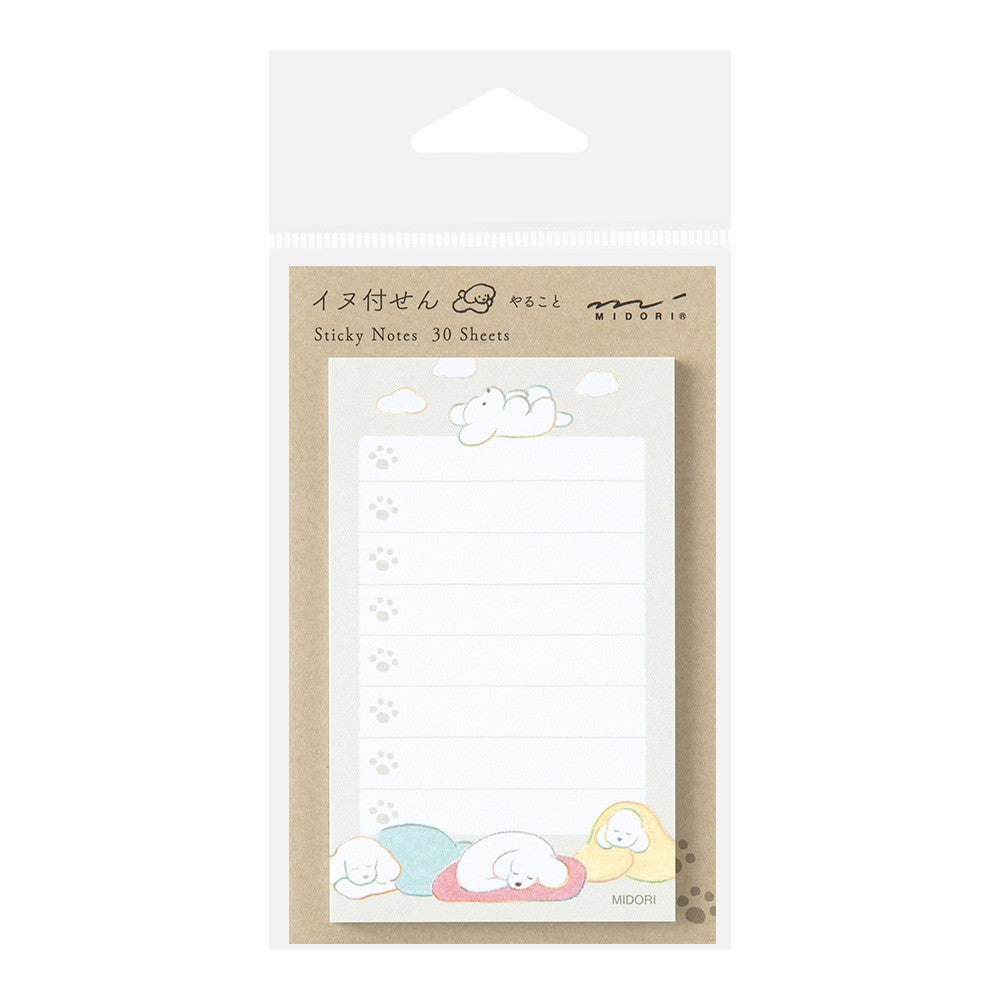 Midori Sticky Notes To Do | Gray with Dog