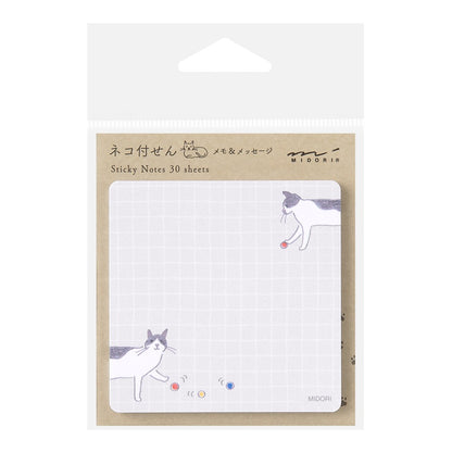 Midori Sticky Notes | Cat and Balls