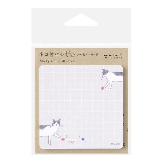 Midori Sticky Notes | Cat and Balls