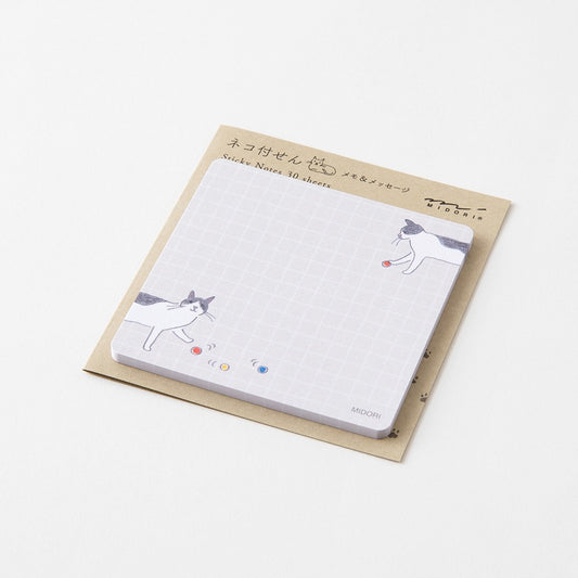 Midori Sticky Notes | Cat and Balls