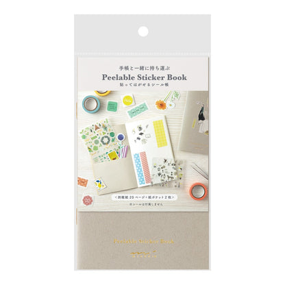 Midori Sticker Book with Pocket | Grey