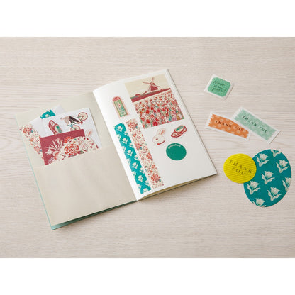 Midori Sticker Book with Pocket | Blue