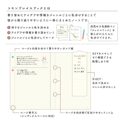 Notatnik Midori Commonplace Book A6 | Szary