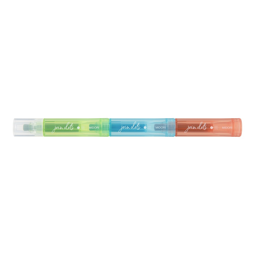 Midori Connecting Pen Join Dots Highlighters | Bright Colors