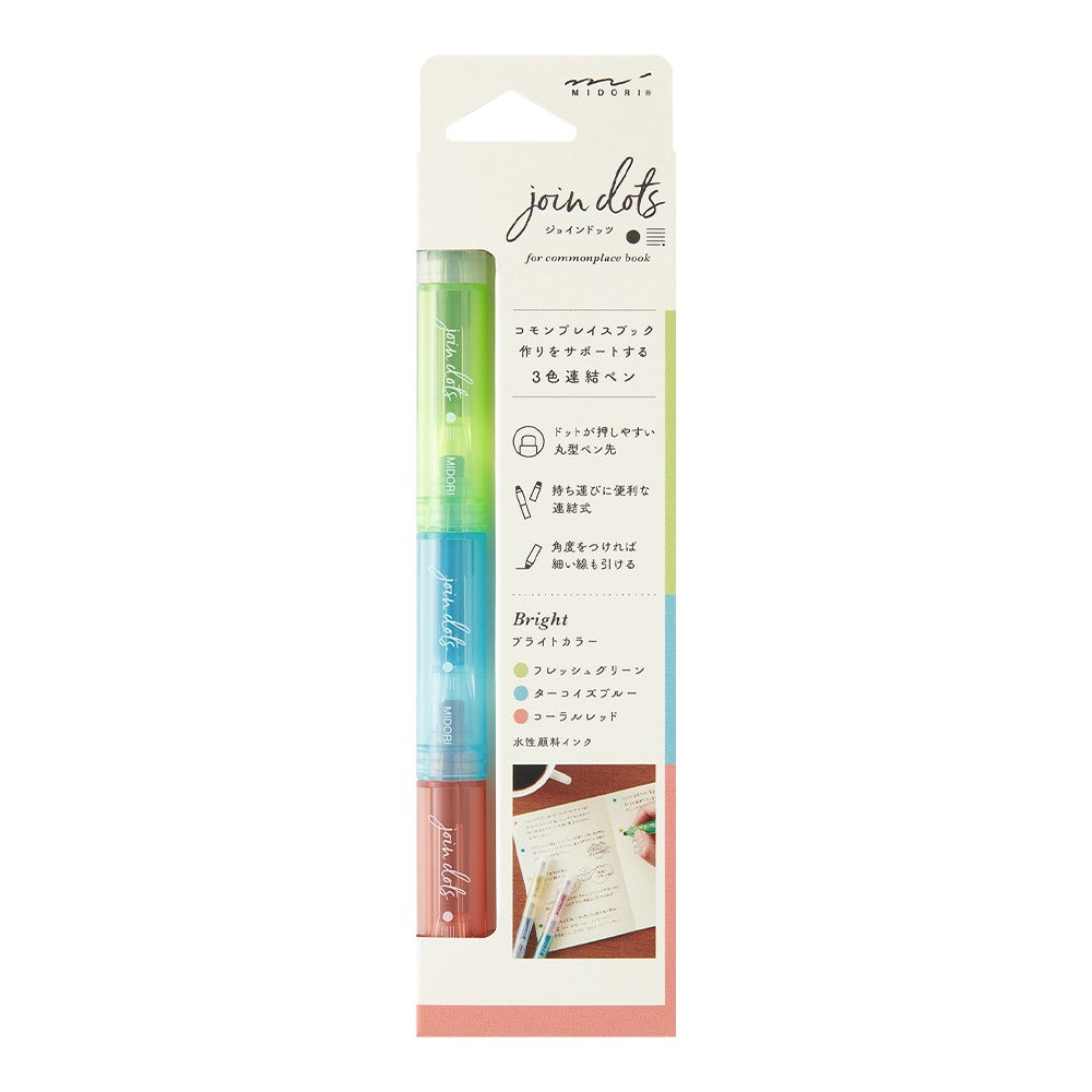 Zakreślacze Midori Connecting Pen Join Dots | Jasne Kolory