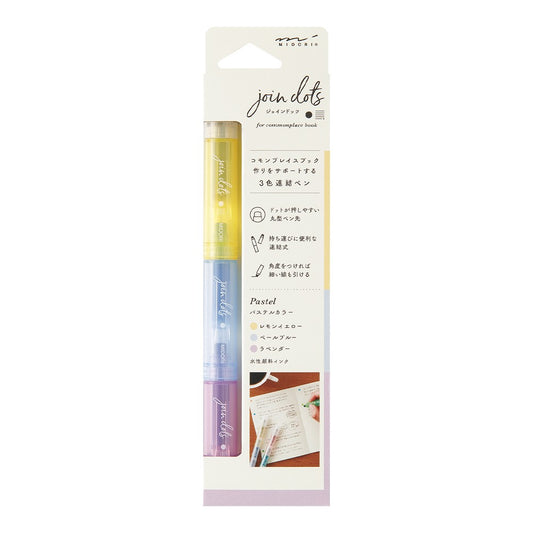 Zakreślacze Midori Connecting Pen Join Dots | Pastelowe