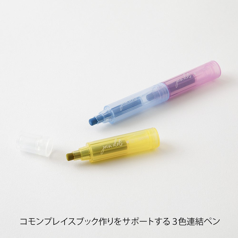 Midori Connecting Pen Join Dots Highlighters | Pastel
