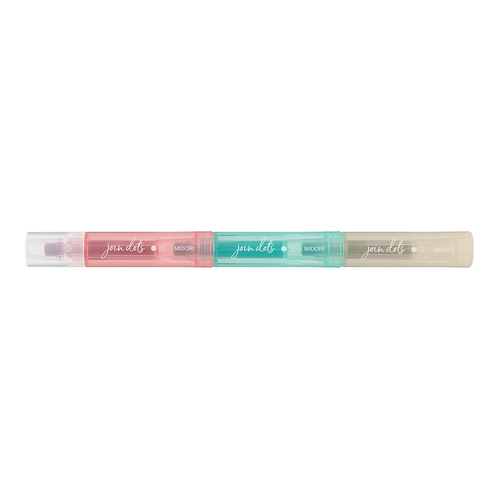 Midori Connecting Pen Join Dots Highlighters | Milky