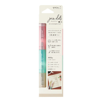 Zakreślacze Midori Connecting Pen Join Dots | Subtelne Kolory