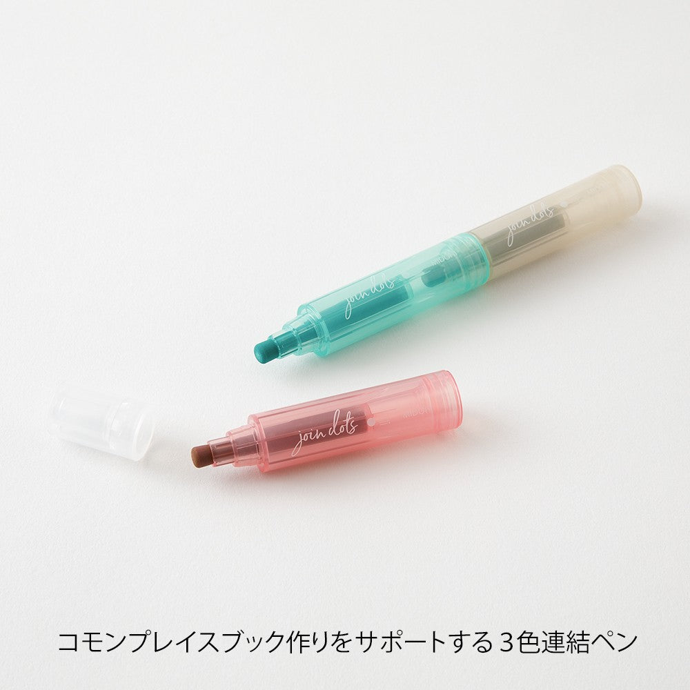 Midori Connecting Pen Join Dots Highlighters | Milky