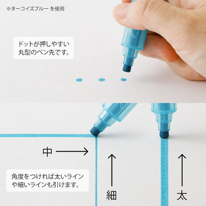 Midori Connecting Pen Join Dots Highlighters | Dusty