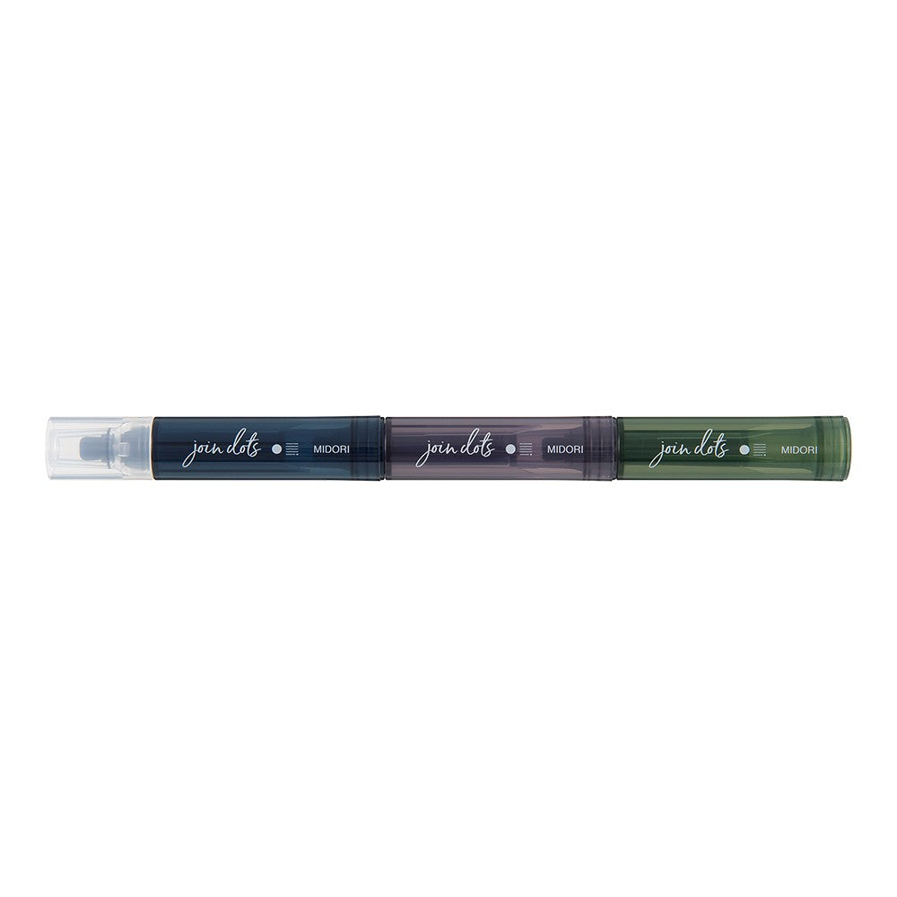 Midori Connecting Pen Join Dots Highlighters | Dark Colors
