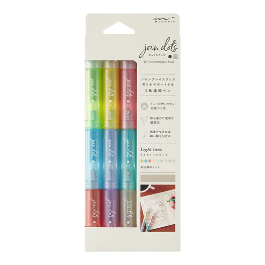 Zakreślacze Midori Connecting Pen Join Dots  3-Pack | Right Tone