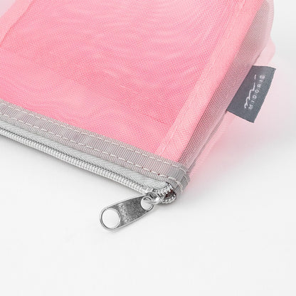 Etui Midori Pen & Tool Pouch Mesh with Gusset | Różowy