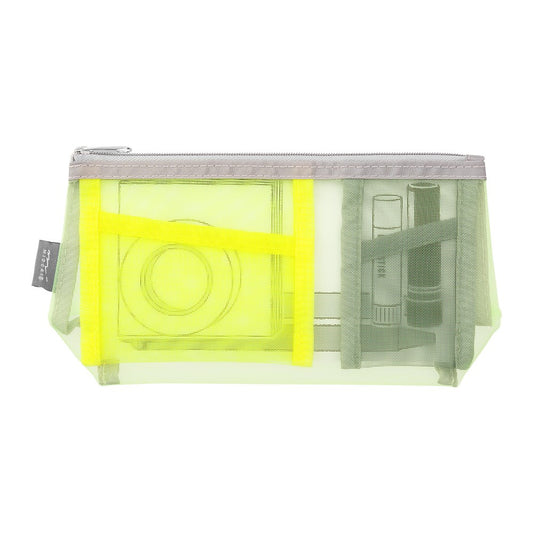 Etui Midori Pen & Tool Pouch Mesh with Gusset | Żółto-zielony