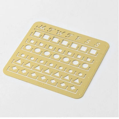 Midori Calendar Template Monthly Block M | Brass Ruler