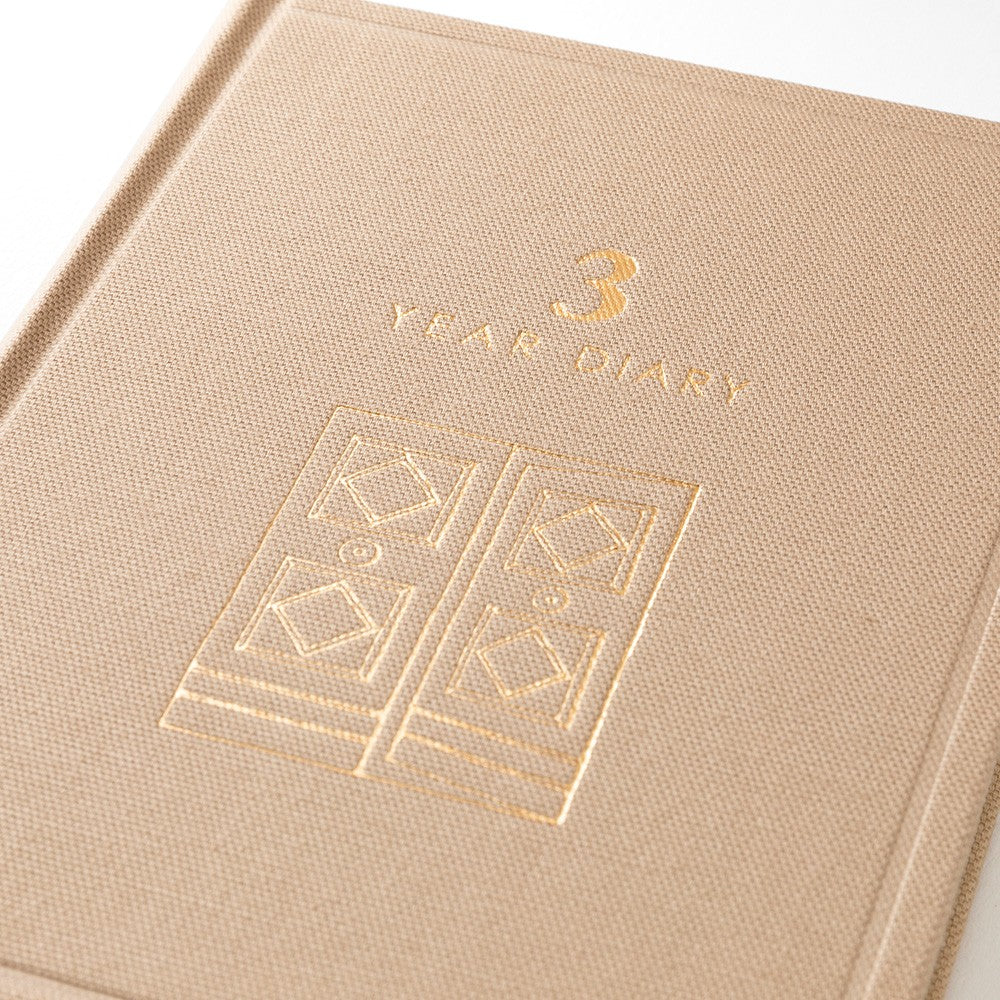 Midori 3-Year Diary Gate Mini | Beige