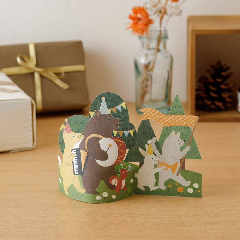 3D Midori Greetings Card | Forest Orchestra