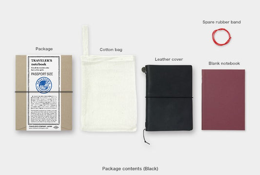 Traveler's Notebook (Passport size) Black
