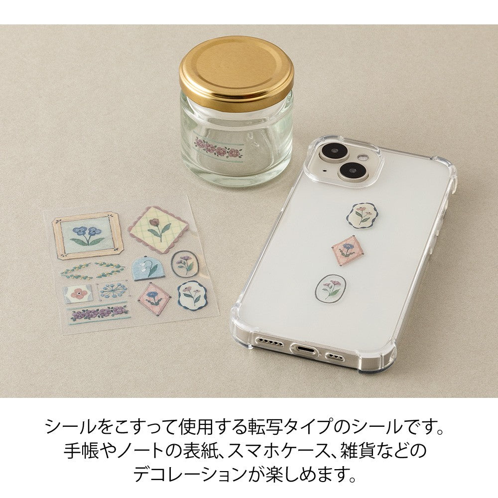 Midori Decorative Transfer Stickers | Flowers