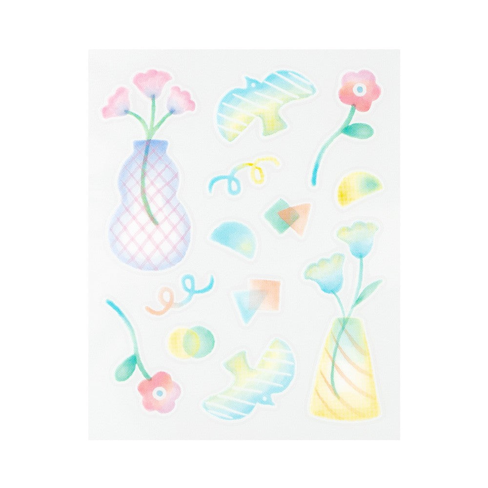 Midori Decorative Transfer Stickers | Flowers in a Vase