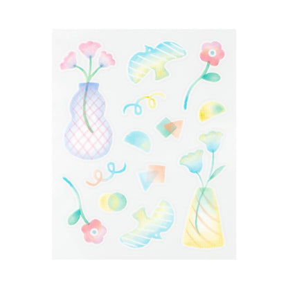 Midori Decorative Transfer Stickers | Flowers in a Vase