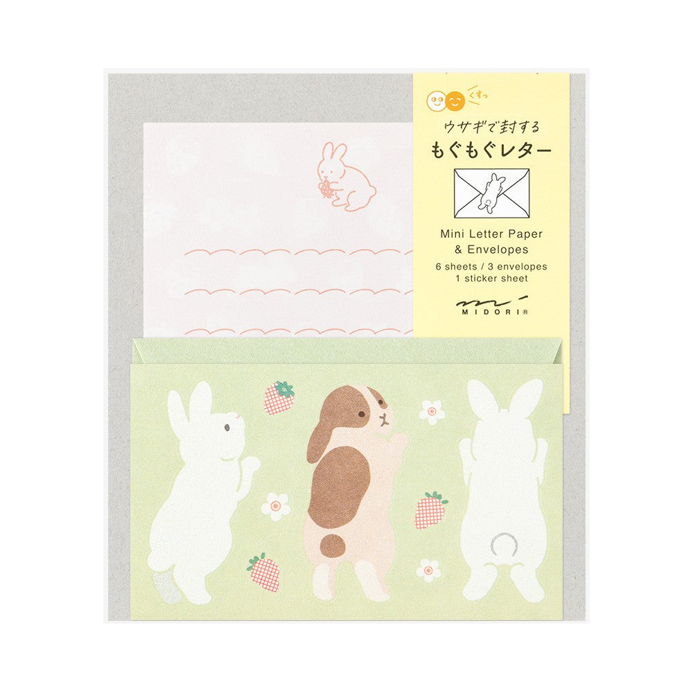 Papeteria Midori Mini Letter Set with Stickers | 934 Króliki