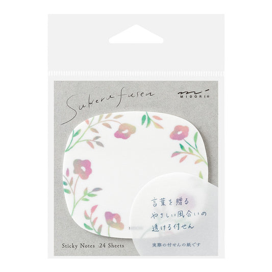 Midori Sakura Fusen Sticky Notes Pink Flowers