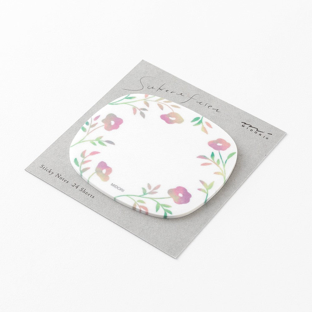 Midori Sakura Fusen Sticky Notes Pink Flowers