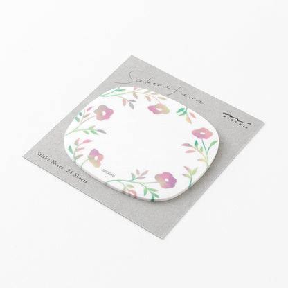 Midori Sakura Fusen Sticky Notes Pink Flowers