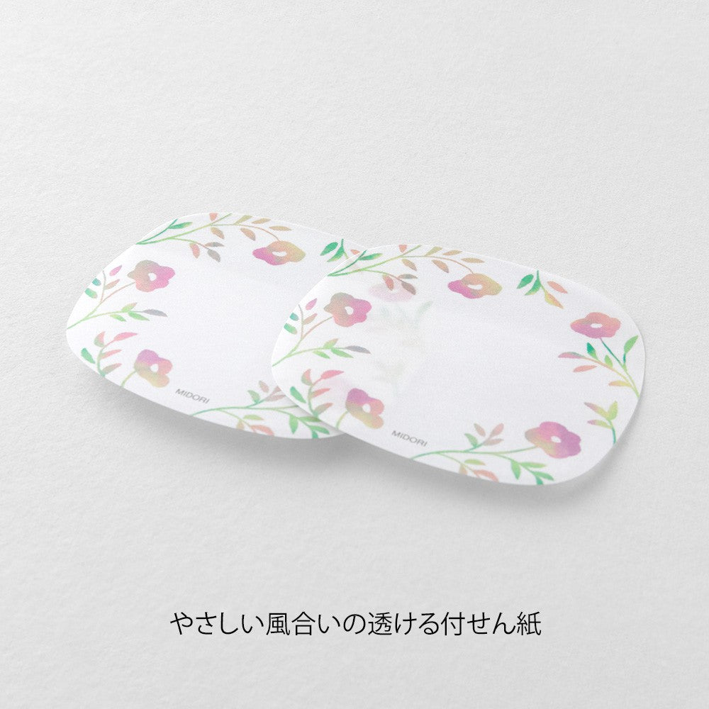 Midori Sakura Fusen Sticky Notes Pink Flowers