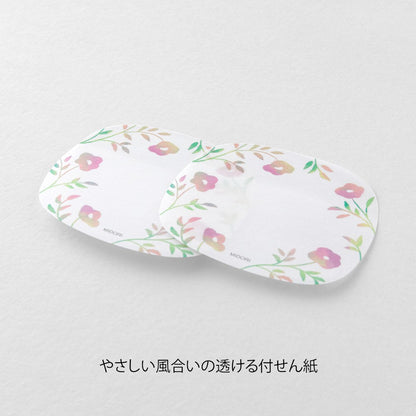 Midori Sakura Fusen Sticky Notes Pink Flowers