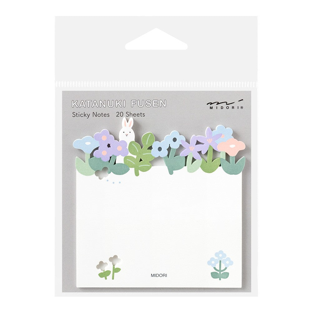Karteczki samoprzylepne Midori Katanuki Fusen Sticky Notes Kwiaty