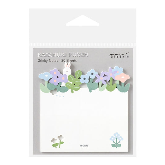 Karteczki samoprzylepne Midori Katanuki Fusen Sticky Notes Kwiaty