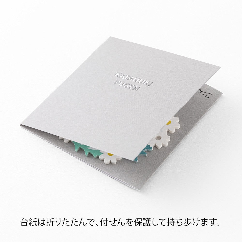 Midori Katanuki Fusen Sticky Notes Wreath White