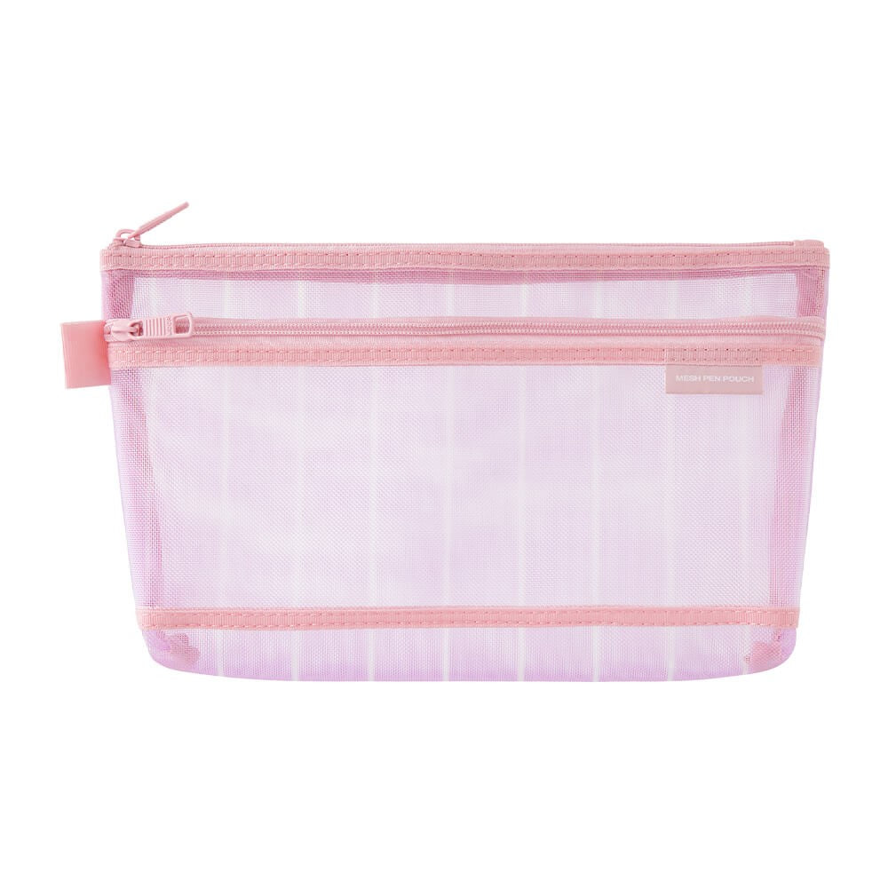 Etui Mesh Pen Pouch Stripe Purple