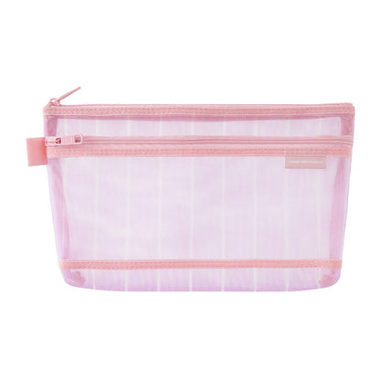 Etui Mesh Pen Pouch Stripe Purple