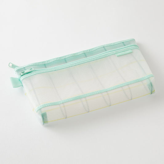Pen Pouch Check Green