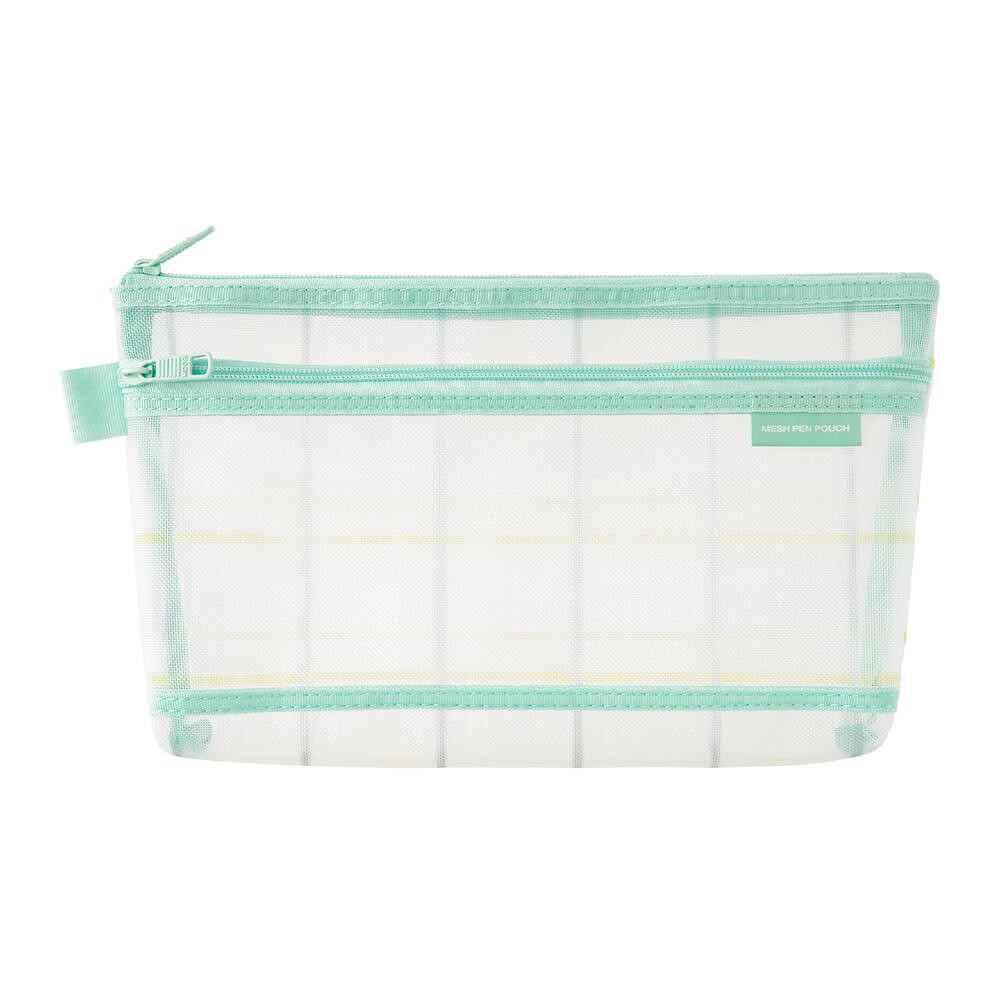 Pen Pouch Check Green