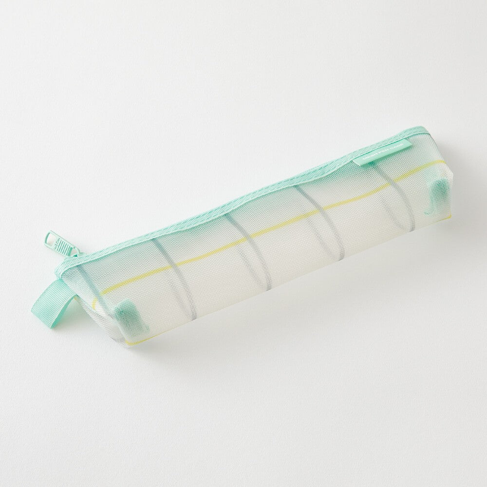 Piórnik Mesh Pen Case Check Green