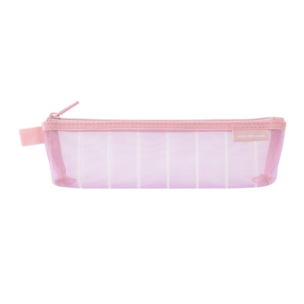 Mesh Pen Case Stripe Purple