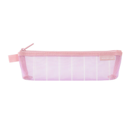 Mesh Pen Case Stripe Purple