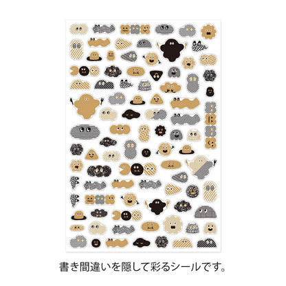 Midori Yuru Log Decoration Sticker 1 Sheet Camouflage Mini Monster